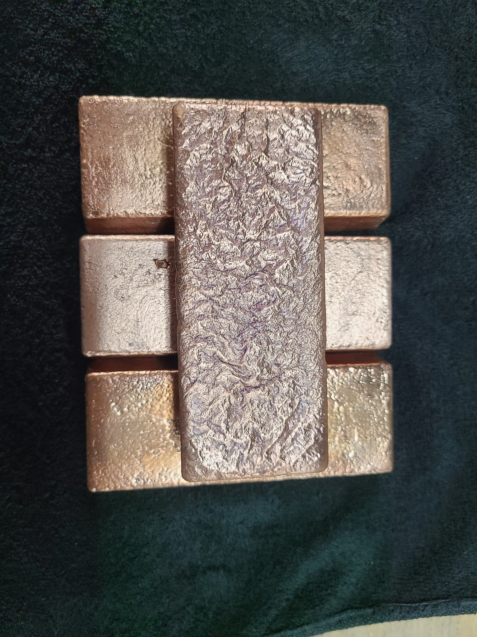 Kupferbarren aus Afrika - industrielle Qualität